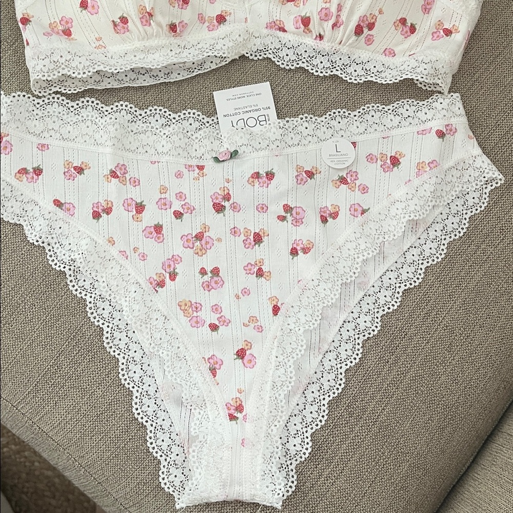 NWT panty bra set Body by Victoria organic cotton - Picture 2 of 8